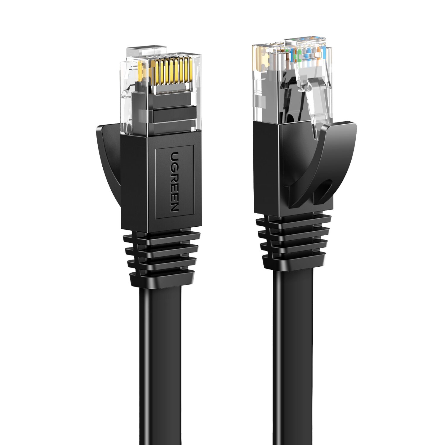 UGREEN NW102 Cat6 U/UTP Flat Ethernet Cable 3m - Black - Image 2