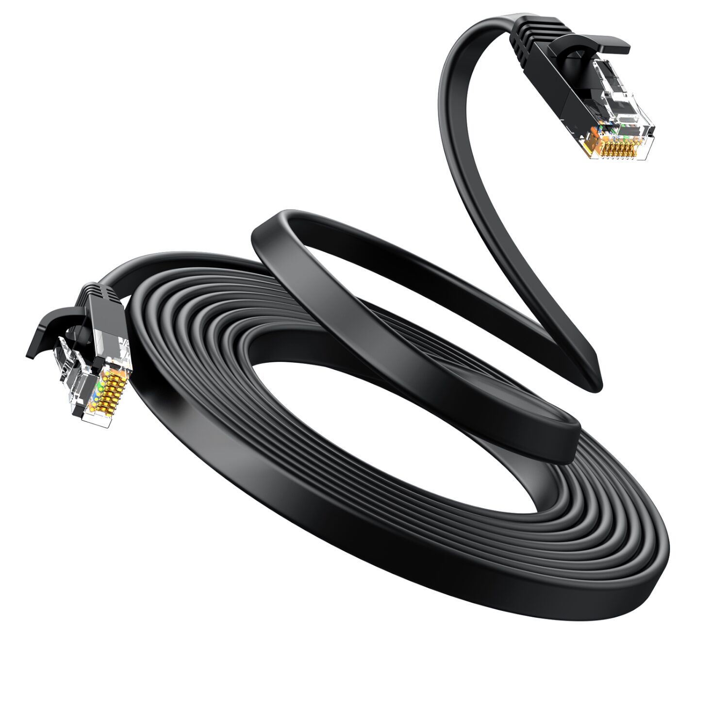 UGREEN NW102 Cat6 U/UTP Flat Ethernet Cable 3m - Black - Image 3