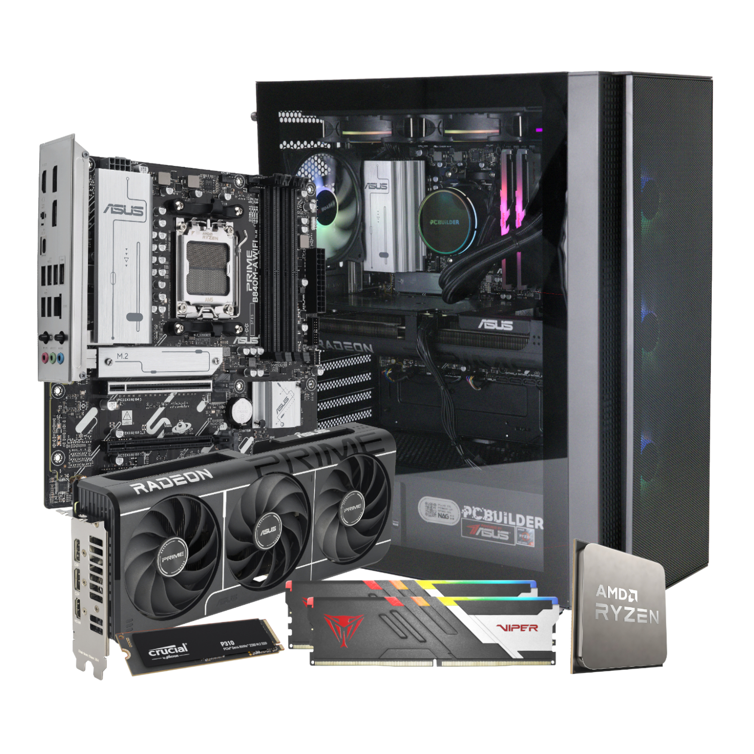 PCBuilder Ryzen 5 7600 SEEKER Windows 11 Gaming PC - Image 17