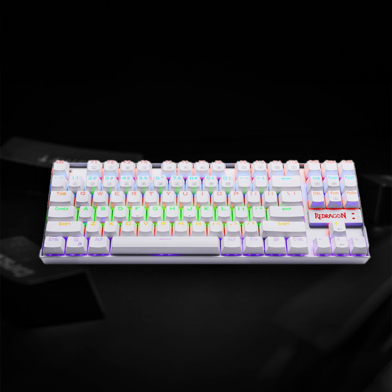 REDRAGON KUMARA Mechanical 87 Key|RGB Backlit Gaming Keyboard - White - Image 6