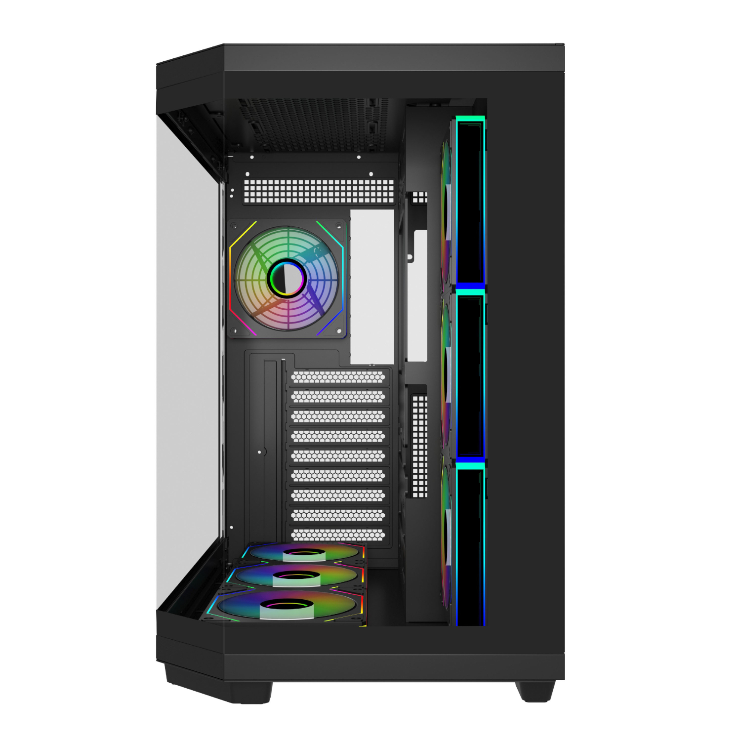 FSP U580 ARGB ATX Ultra Tower Gaming Chassis - Black - Image 2