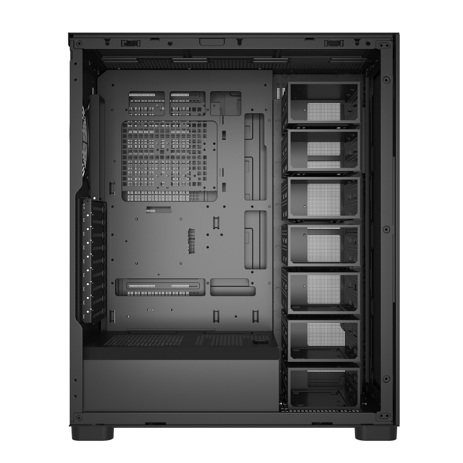 FSP U660 ATX Ultra Tower (Multi-HDD) Desktop Chassis - Black - Image 4