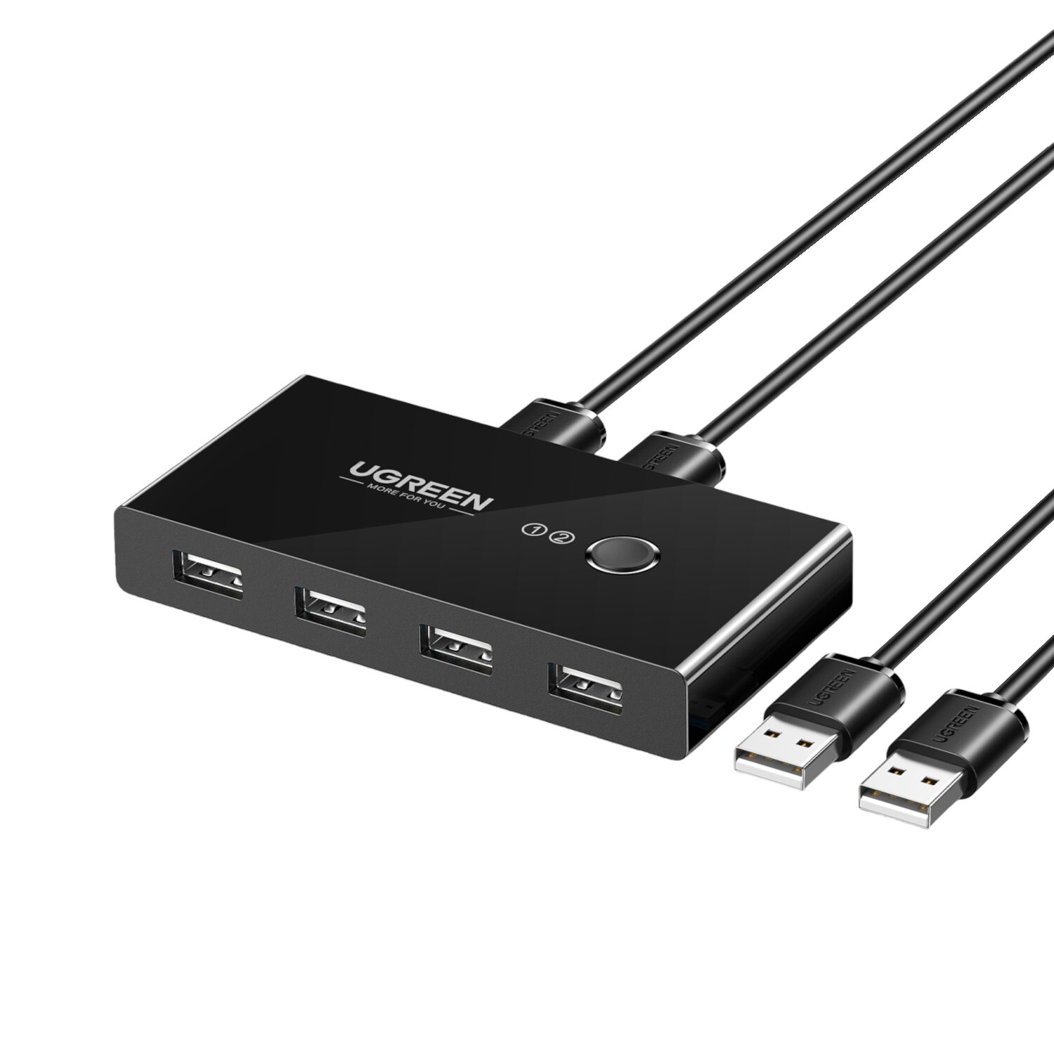 UGREEN USB 2.0 4-Port Switch Box, with 1.5m USB Cables - Image 2