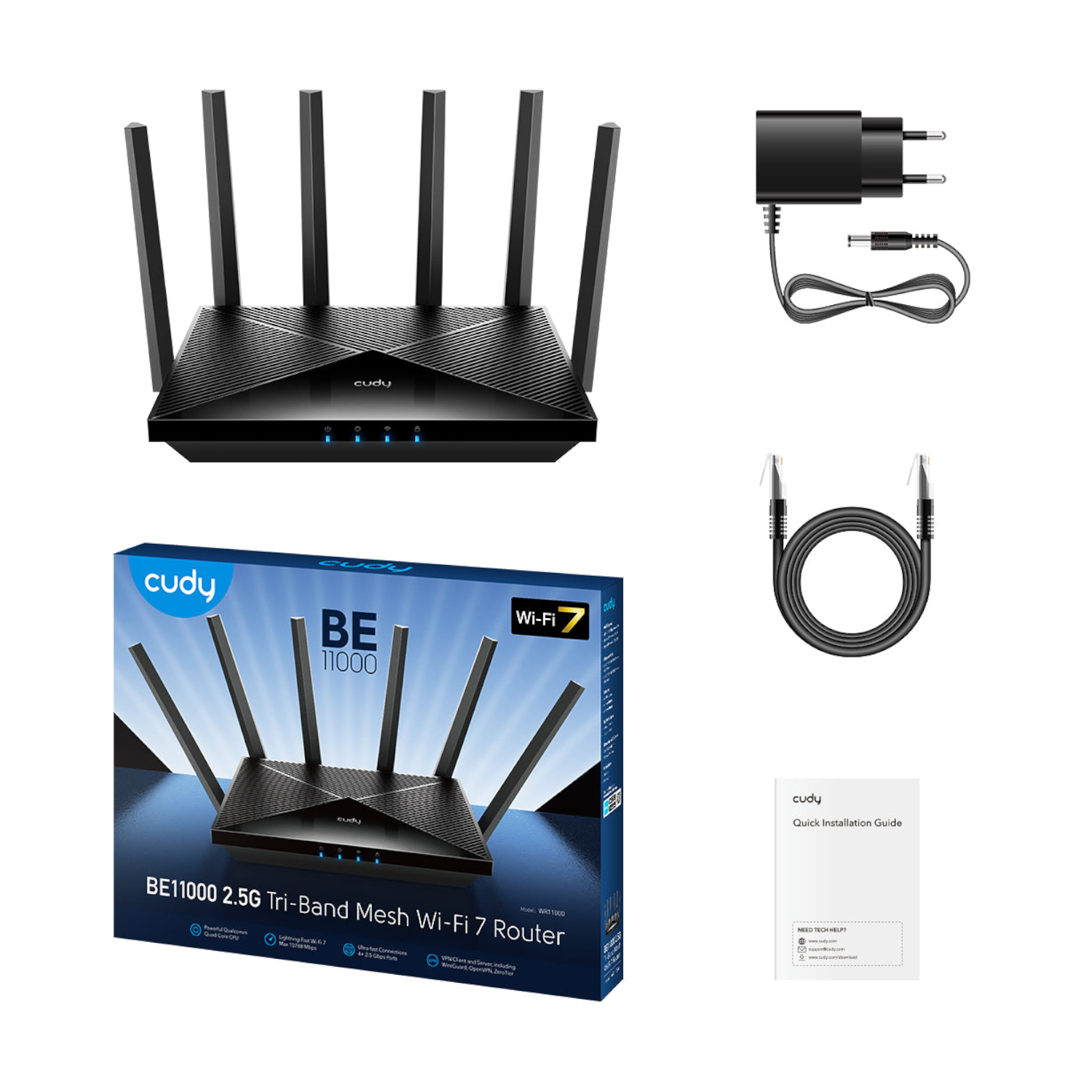 Cudy BE11000 Wi-Fi7 Gigabit Mesh Router - Image 3
