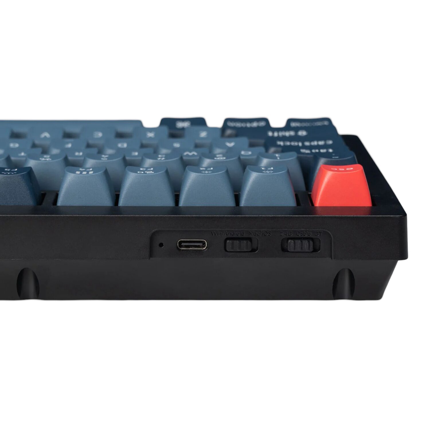 Keychron V1 Max QMK/VIA Wireless Custom Mechanical Keyboard | RED Switches - Black - Image 3
