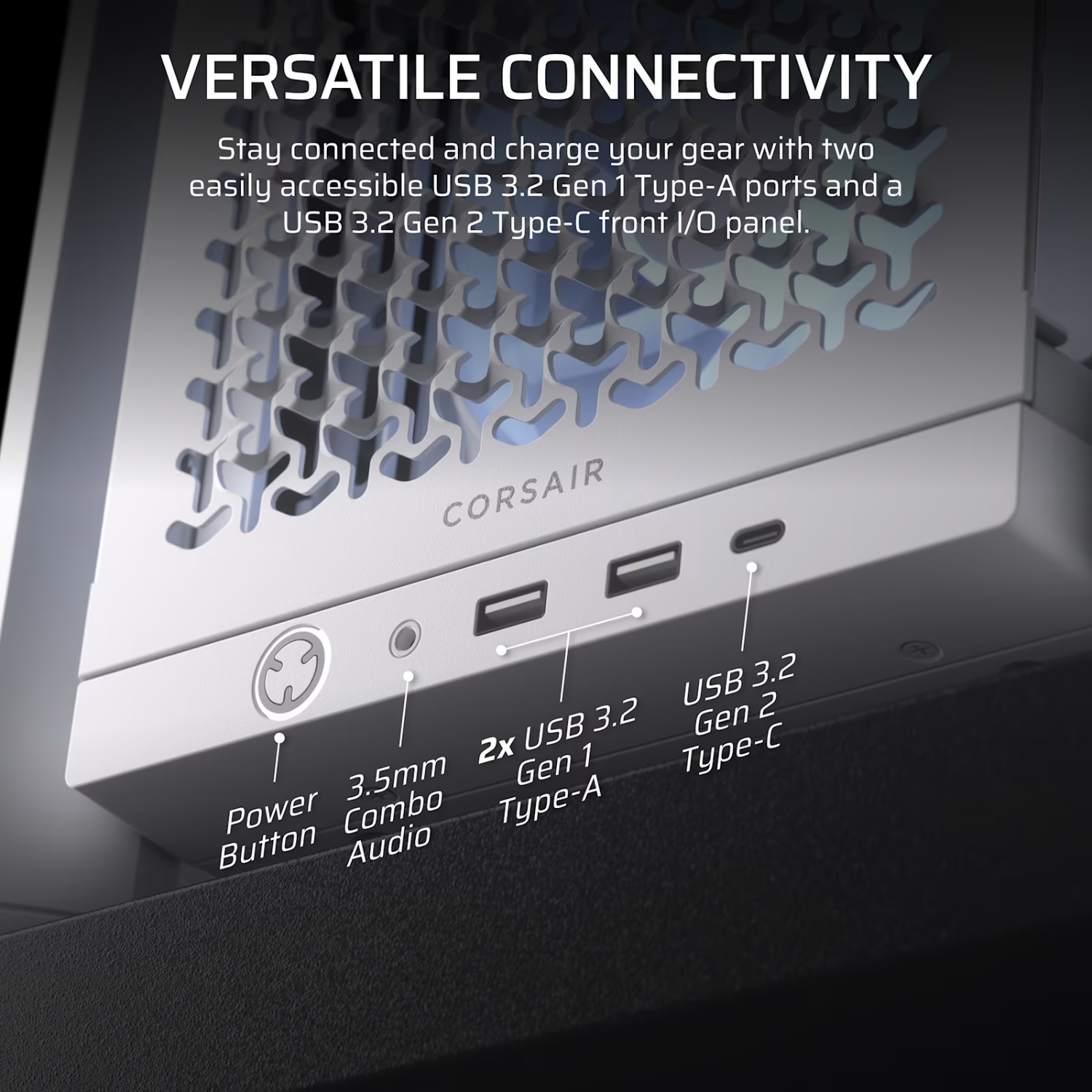 Corsair FRAME 4000D RS ARGB Modular Mid-Tower PC Case - White - Image 6