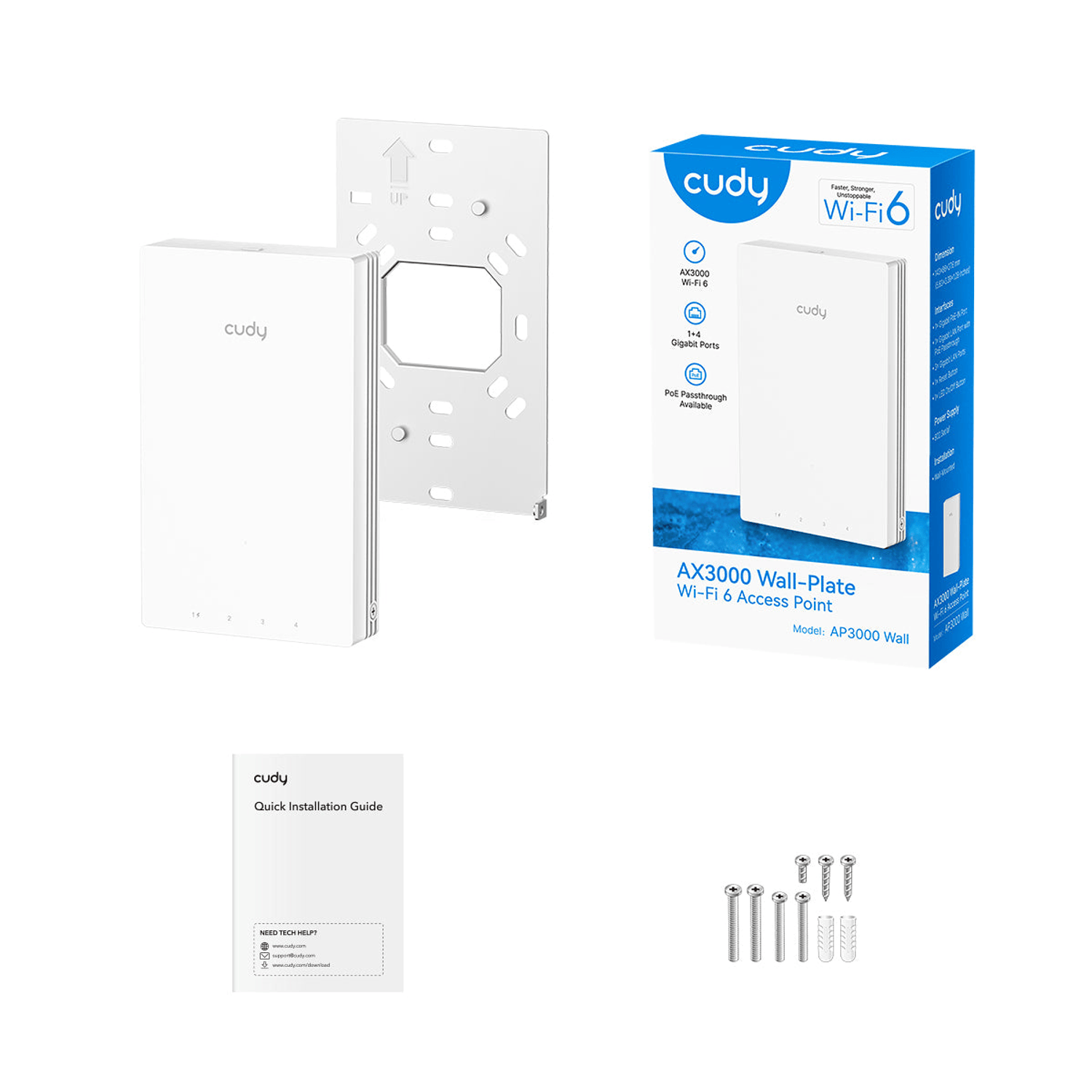 Cudy AX3000 Dual-Band Wi-Fi 6 Wall-Plate Access Point - Image 5