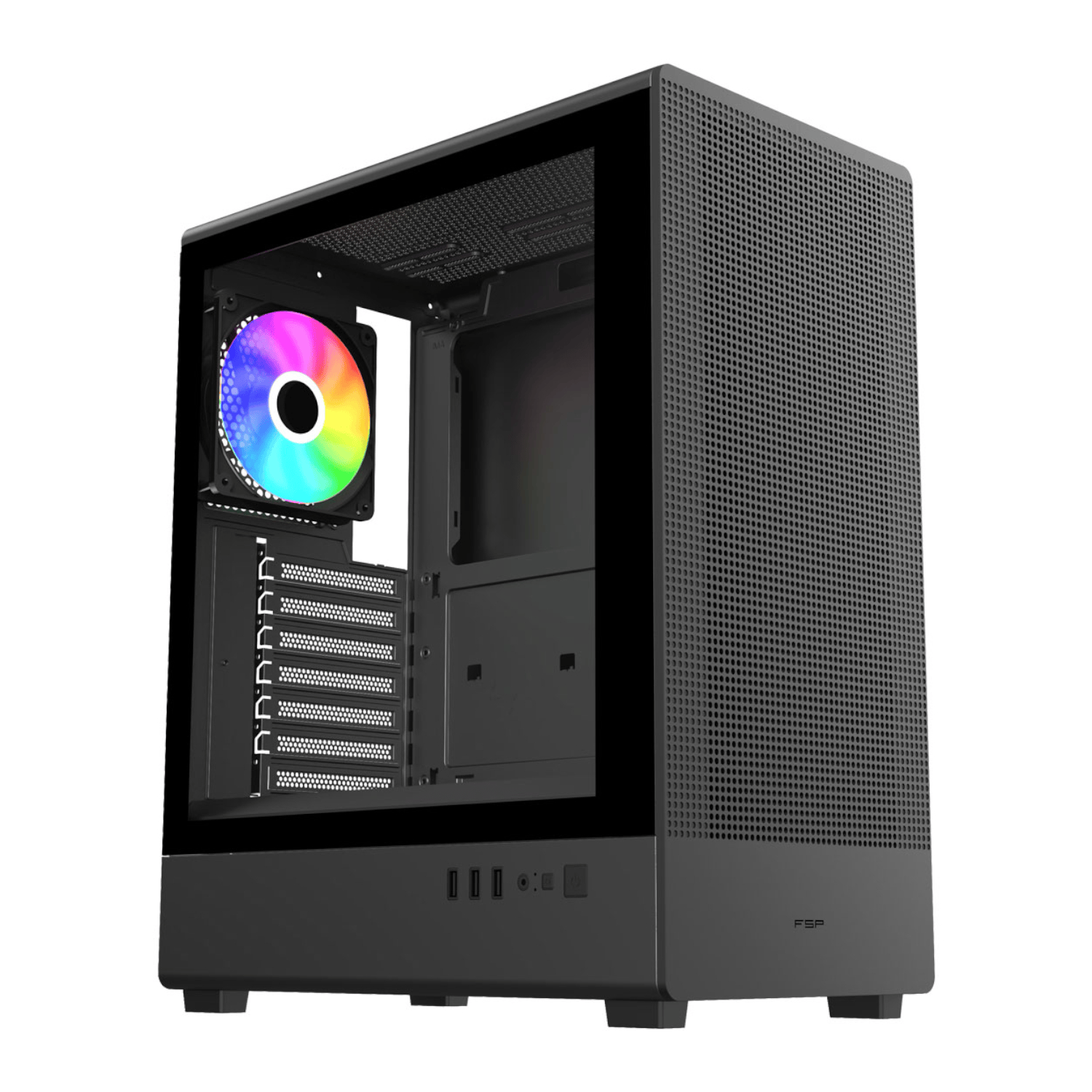 FSP M221-BA ATX Mid Tower Gaming Chassis - Black