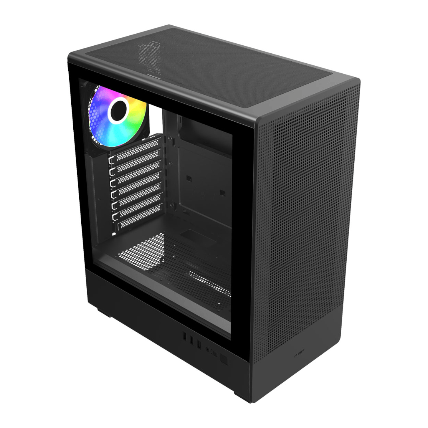 FSP M221-BA ATX Mid Tower Gaming Chassis - Black - Image 2
