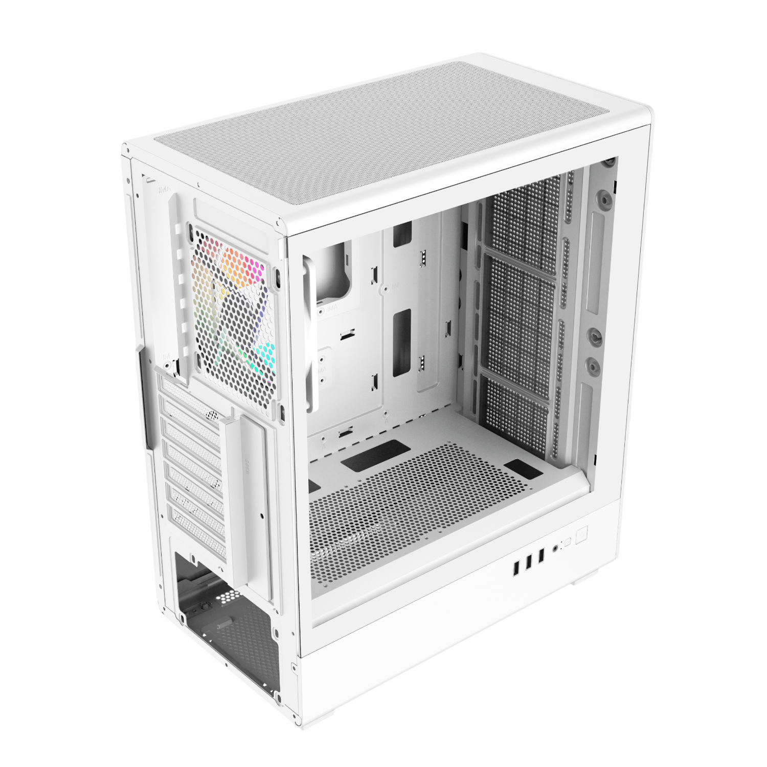 FSP M221 ATX Mid Tower Gaming Chassis - White - Image 5