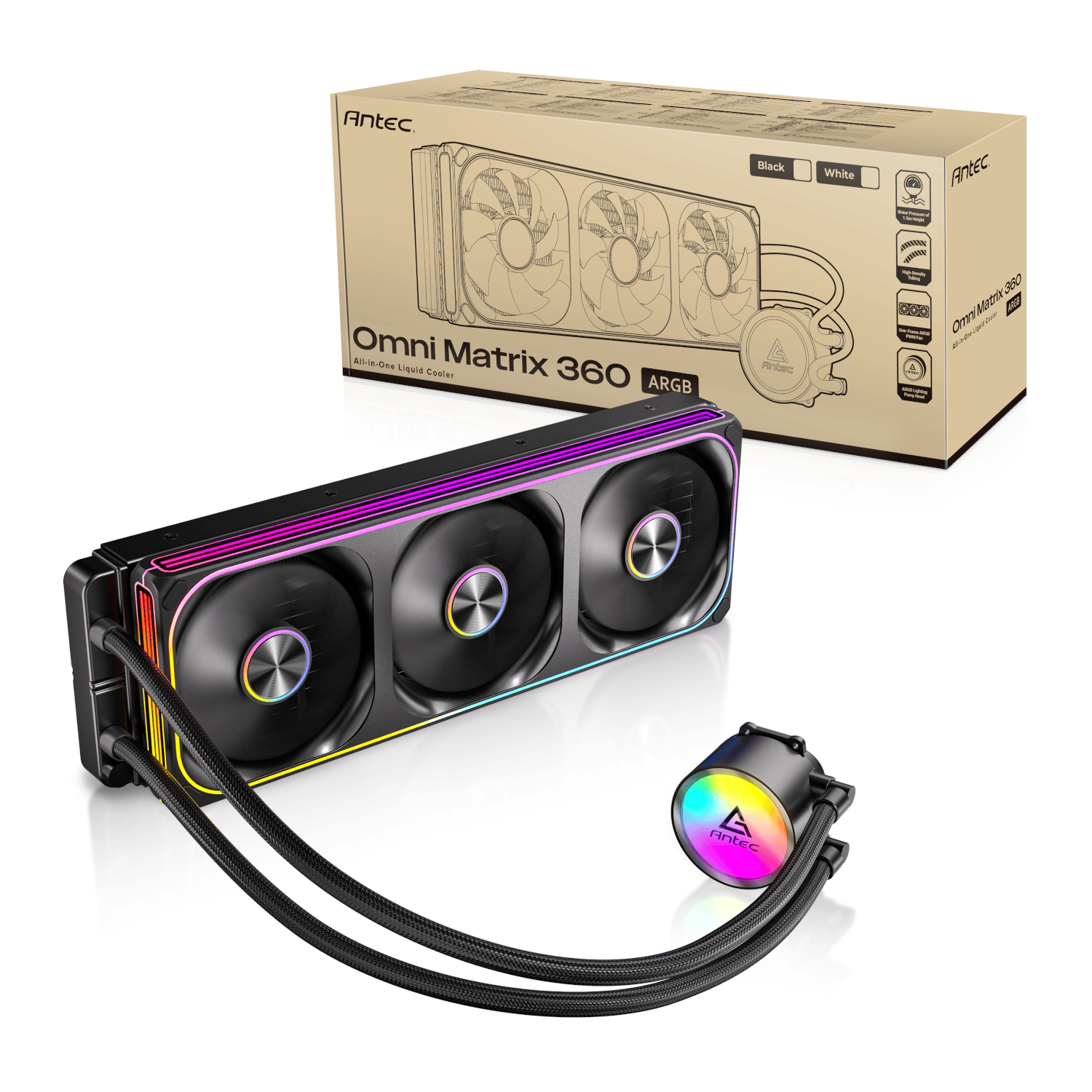 Antec Omni Matrix 360 ARGB CPU Liquid Cooler - Black - Image 6