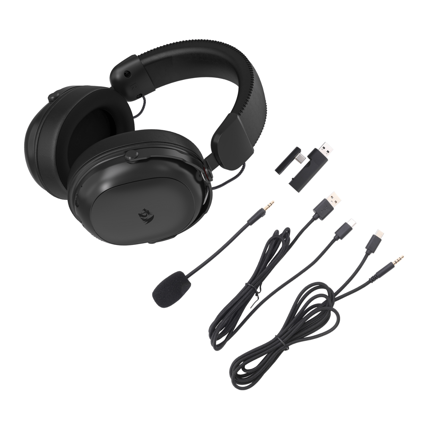 Redragon H893 CROSSFIRE Over-Ear Wireless Gaming Headset - Black - Image 6