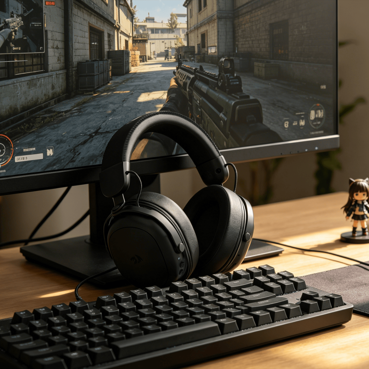 Redragon H893 CROSSFIRE Over-Ear Wireless Gaming Headset - Black - Image 7