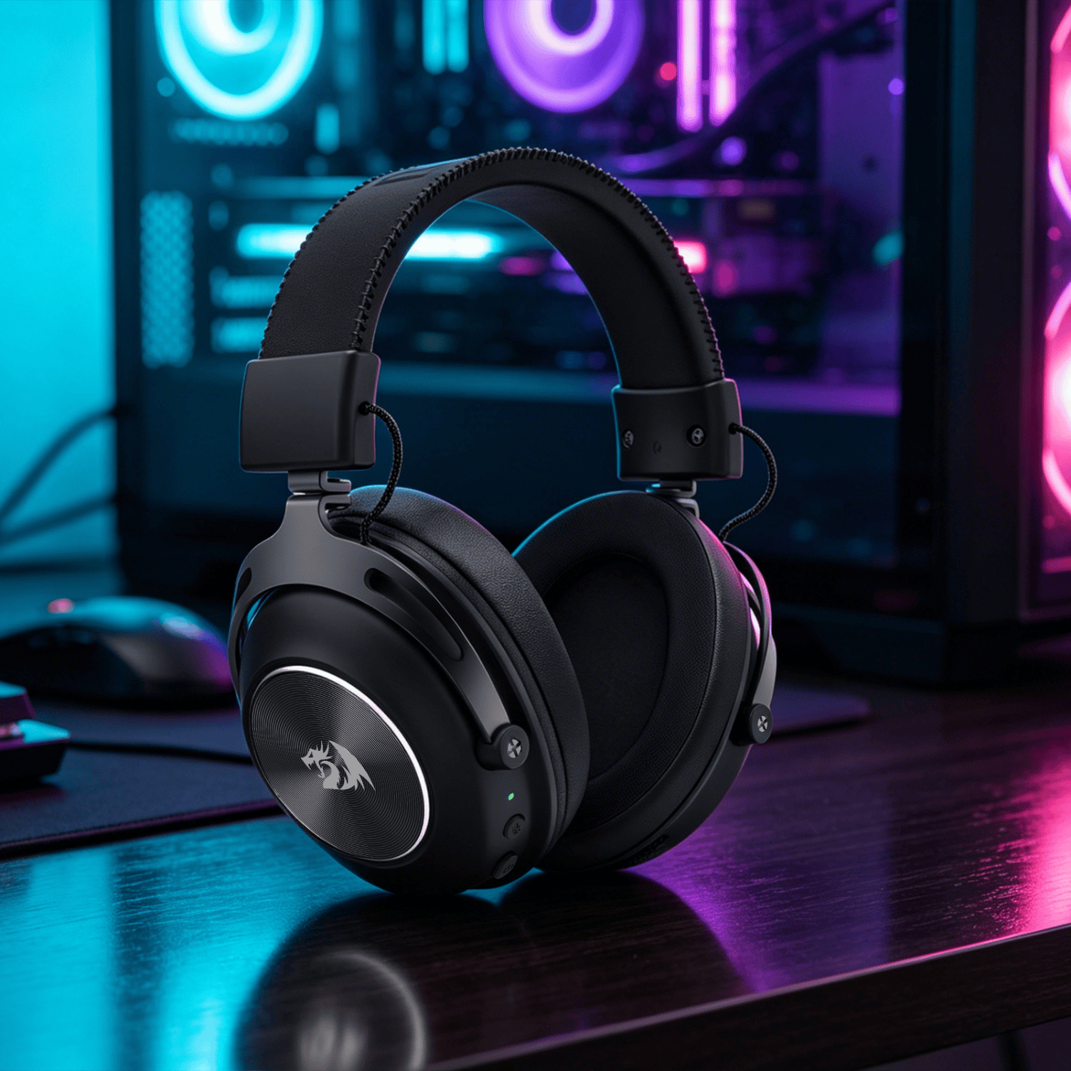 Redragon H894 TITAN Wireless Gaming Headset - Black - Image 7